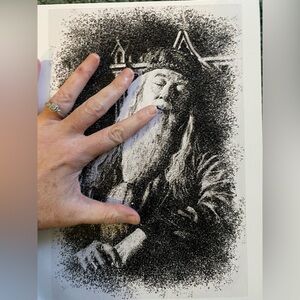 HARRY POTTER DUMBLEDORE POINTILLIST ART PRINT